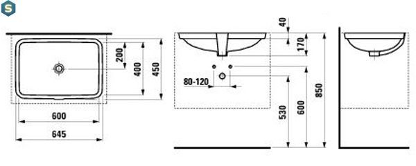 Умивальник Laufen Pro 60x40 H8119650001091, Білий