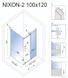 Душова кабіна Rea Nixon 100x120 P chrome REA-K5014 + REA-K5003, Хром, Права, прозорий, хром
