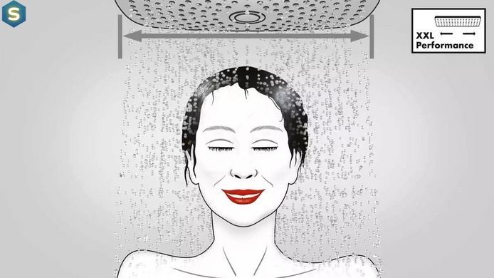 Душова система Hansgrohe Croma Select S 280 1jet Showerpipe з термостатом Brushed Black Chrome 26890340