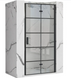 Душевая дверь Rea Molier 110 black REA-K5660, прозрачный, черный матовый