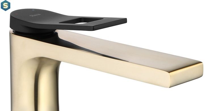Змішувач для умивальника Rea Soul низький brushed gold REA-B9960, Золотий