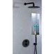 Душевая система скрытого монтажа Paffoni Shower с термостатом на 2 потребителя с верхним душем &Oslash;300 мм black matt KITLIQ018NO300, Черный матовый