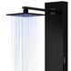 Душова панель Corsan Neo black LED S060MBLLED, Черный матовый