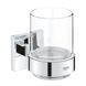 Склянка з тримачем для ванної кімнати Grohe QuickFix Start Cube 41097000, Хром