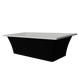 Ванна отдельностоящая матовая Amidicon Tytul 185x85 черная из литого камня TYTUL_185_BLACK_MAT, Черно-белый