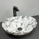 Умивальник (раковина) VBI PARMA STATUARIO GREY VEINS GLOSSY накладний, Мармур