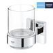 Склянка з тримачем для ванної кімнати Grohe QuickFix Start Cube 41097000, Хром