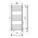 Рушникосушка водяна OnlyHeat Ember 500/1200/18, Хром