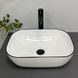 Умывальник VBI Ravenna white black edge накладний VBI-011224, Білий