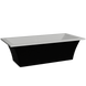 Ванна отдельностоящая матовая Amidicon Tytul 185x85 черная из литого камня TYTUL_185_BLACK_MAT, Черно-белый
