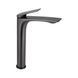 Смеситель для умывальника Qtap Vlasta New высокий QTVLA269GMB45653 Gunmetal Black PVD, Шлифованный черный хром