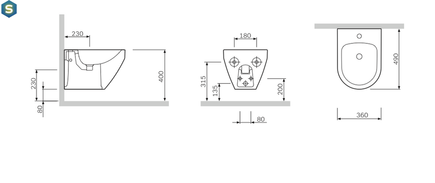 Биде подвесное AM.PM Spirit V 2.0 C703411WH, Белый