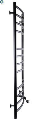 Рушникосушка електрична Unio LDE ER 1200-500-12 BLK Драбинка Дуга Еліт чорна, Черный матовый, Праве, Механічний