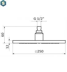 Верхний душ GRB Hydro Black 05020031, Черный/золото