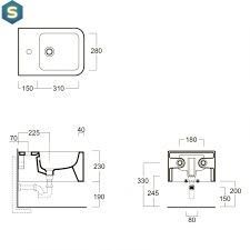 Биде подвесное Simas Flow FL64, Белый