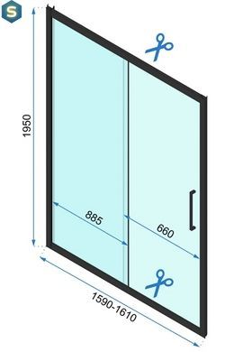 Душевая кабина Rea Rapid Slide 80x160 black REA-K6421 + REA-K6406, Черный матовый, Универсальная, прозрачный, черный матовый