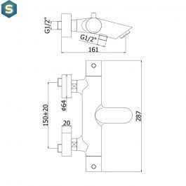 Термостат для ванни Paffoni Light white matt LIQ023BO, Белый матовый