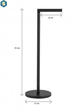 Стійка для туалетного паперу VBI Round black VBI-049900BL, Черный матовый