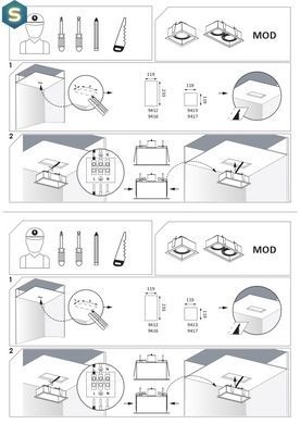 Точечный светильник Nowodvorski 9416 Mod GU10 2x75W IP20 Bl