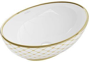 Умивальник Mexen Elza white diamond gold накладний MEX-21014009, Золотий