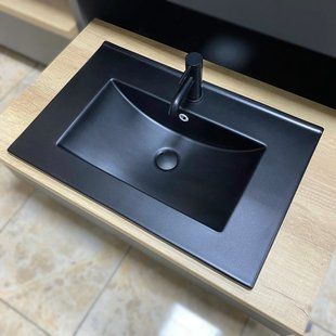 Умывальник VBI Ferrara 70 black matt врізний VBI-018043, Черный матовый
