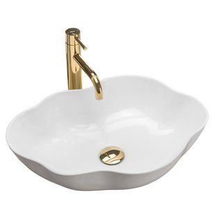 Умивальник Rea Pearl white накладний білий REA-U0265, Білий