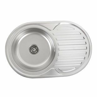 Кухонная мойка из нержавеющей стали Platinum декор 7750 (0,6/170 мм), L, Decor