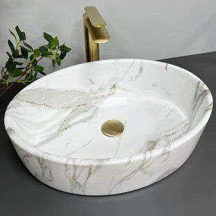 Умивальник (раковина) VBI CEFALU AIAX GLOSSY накладний, Мармур