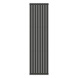 Вертикальний радіатор Navin Ellipse Double 480x1800-8, anticor, чорний муар 10-012033-4880, Черный матовый