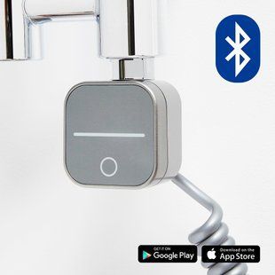 Электрический тен HeatQ NEX 600 Вт Bluetooth с кабелем цвет серебро (N600.S.SC), Хром матовый