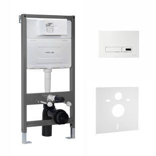 Інсталяція для унітазу Volle Master Evo Sensor 4в1 (інсталяція, кріплення, прокладка, клавіша Largo Evo Sensor) blanco 2220.010305, Білий
