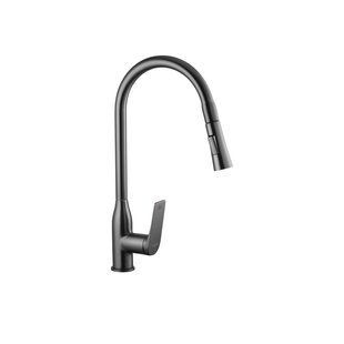 Смеситель для кухни с выдвижным изливом Kroner KRP Graz - GRP030-T, Графит