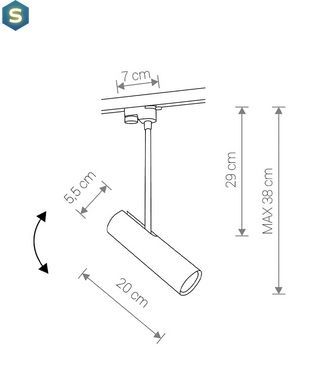 Трековый светильник Nowodvorski 9244 Profile eye super GU10 1x10W IP20 Bl
