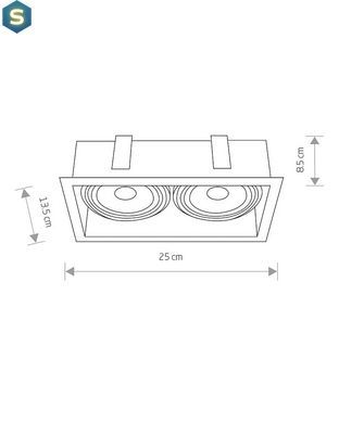 Точечный светильник Nowodvorski 9416 Mod GU10 2x75W IP20 Bl