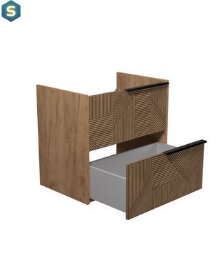Тумба Мойдодир Cubic 70-A під умивальник дуб обпалений, Дуб