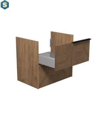 Тумба Мойдодир Cubic 70-A під умивальник дуб обпалений, Дуб