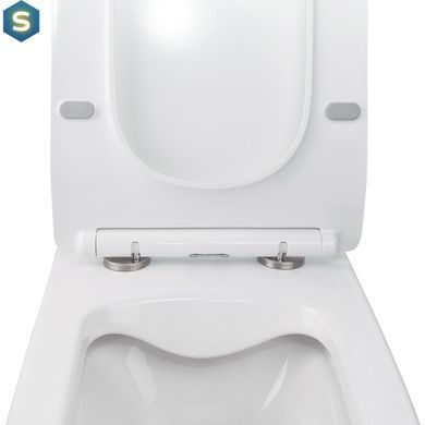 Набор: Qtap инсталляция 3 в 1 Nest QT0133M425 с панелью смыва квадратной QT0111M06028CRM + унитаз с сиденьем Crow QT05335170W