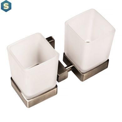 Стакан подвійний Globus Lux SQ 9428, Хром матовий