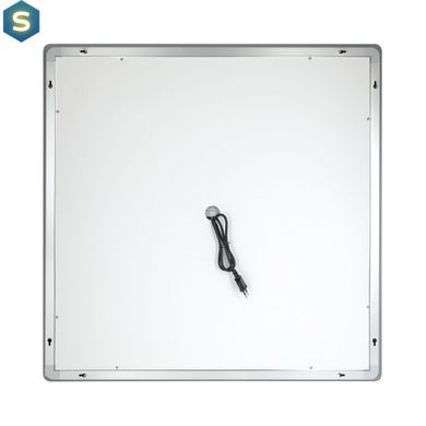 Зеркало Qtap Mideya 800x800 с LED-подсветкой Touch, с антизапотеванием, с часами, диммером яркости QT2078NCF8080W