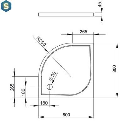 Душевой поддон Radaway Delos A 80x80 SDA0808-01