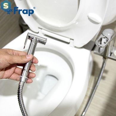 Гигиенический душ с приставкой для унитаза Frap F1250-2 хром, Хром