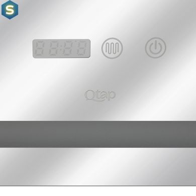 Зеркало Qtap Mideya 800x800 с LED-подсветкой Touch, с антизапотеванием, с часами, диммером яркости QT2078NCF8080W
