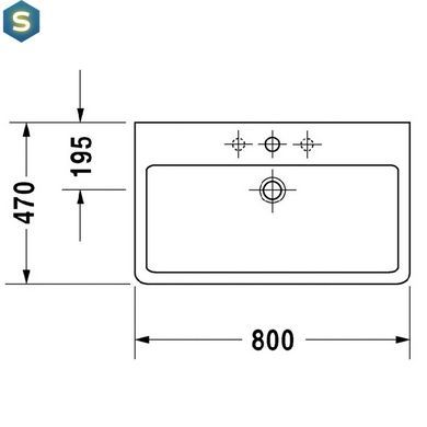 Умивальник Duravit Vero 80x47 2350800027, Білий