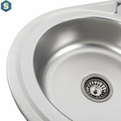 Кухонна мийка з нержавіючої сталі Platinum декор 7750 (0,6/170 мм), L, Decor