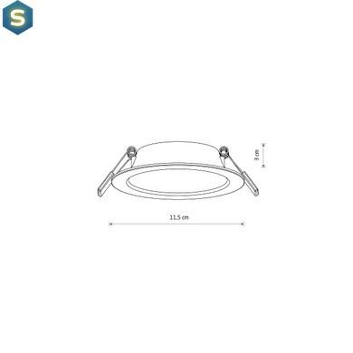 Точковий світильник Nowodvorski 10535 Mykonos LED 1x6W 3000K 360Lm IP20 Wh