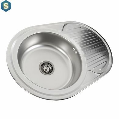 Кухонна мийка з нержавіючої сталі Platinum декор 7750 (0,6/170 мм), L, Decor
