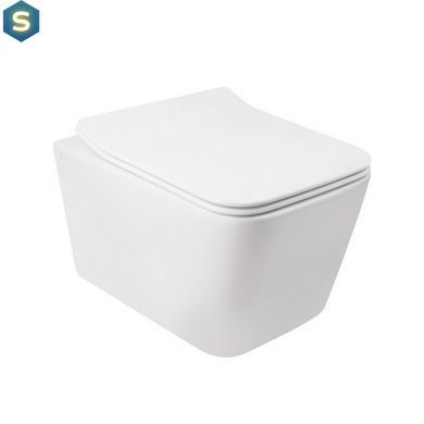 Набор: Qtap инсталляция 3 в 1 Nest QT0133M425 с панелью смыва квадратной QT0111M06028CRM + унитаз с сиденьем Crow QT05335170W