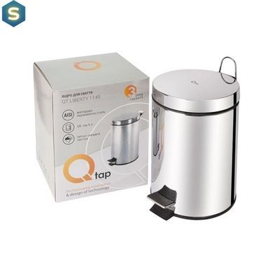 Ведро для мусора Qtap Liberty 1149 CRM, Хром