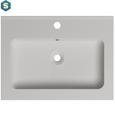 Раковина глянцевая врезная Amidicon Rodeo 60 600x450 из литого камня RODEO_60_HL, Белый