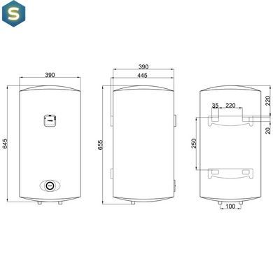 Водонагреватель электрический Thermo Alliance 50 л универсальный, мокрый ТЭН 1,5 кВт D50VH15Q2